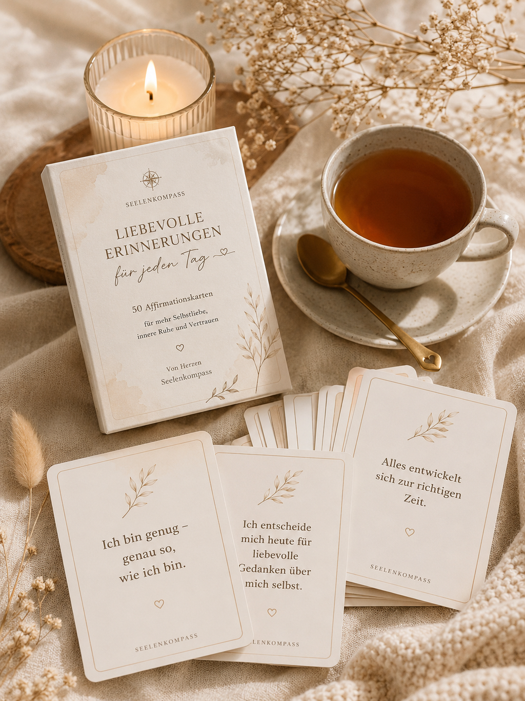 Liebevolle Erinnerungen für jeden Tag - 50 liebevolle Affirmationskarten ( PDF )